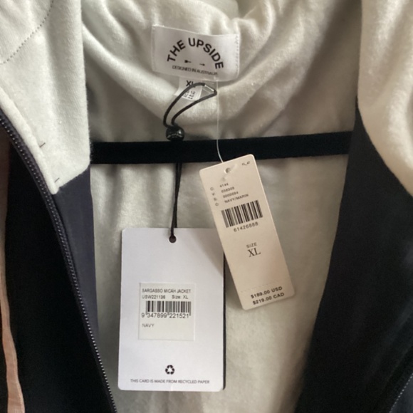 BNWT. Anthropology THE UPSIDE Sargasso Micah jacket.XL. Navy/cream - Picture 3 of 5